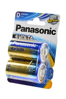 Батарейки Panasonic EVOLTA LR20EGE/2BP LR20 BL2(блистер 2шт) 14993-1