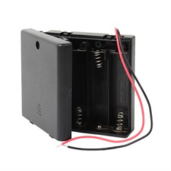 Отсек для элементов питания ROBITON Bh4xAA/switch с выключателем и двумя проводами PH1 13127