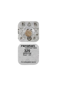 Батарейки серебряно-цинковые RENATA SR731SW   329 (0%Hg), в упак. 10 шт 19528