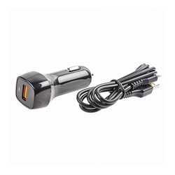 Адаптер/блок питания автомобильный ROBITON QCharger/Auto (12-24V) + MicroUSB, 1м BL1(блистер 1шт) 15897