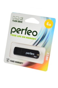 Флеш-накопитель PERFEO PF-C05B004 USB 4GB черный BL1(блистер 1шт) 14600