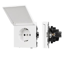 Механизм розетки влагозащищённый SCT-TENDO-MCP-PL-WH (230V, 16A) (Arlight, -) 054090