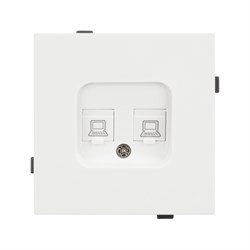 Механизм компьютерной розетки двойной SCT-TENDO-MPC2-SFPL-WH (RJ-45, CAT6) (Arlight, -) 054598