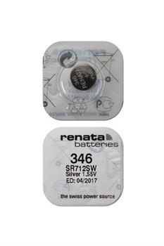 Батарейки серебряно-цинковые RENATA SR712SW  346 (0%Hg), упак. 10 шт 12986-1