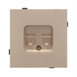 Механизм компьютерной розетки двойной SCT-TENDO-MPC2-PL-GD (RJ-45, CAT6) (Arlight, -) 054103
