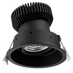 Корпус светодиодного встраиваемого поворотного светильника DL-LED DEEP 22Вт, 18гр, черный DL-D3-3016-B18