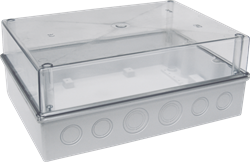 Корпус пластиковый 300х214х120 IP55 прозрачная крышка КМПн 5/16 MKP75-N-16-55-10 - фото 19253