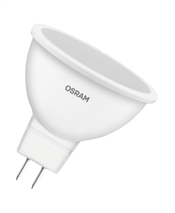 Лампочка софит Osram LED Star MR16, 300лм, 4Вт, 3000К, теплый белый свет, GU5.3, MR16, светодиодная 4058075480407
