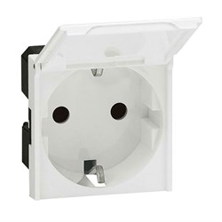 Mosaic Розетка с заземлением с крышкой 077219 - фото 19448