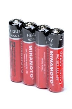 Батарейки  МИЗИНЧИКОВЫЕ MINAMOTO Heavy Duty R03 SR4, в упак 60 шт 11591Б - фото 19974
