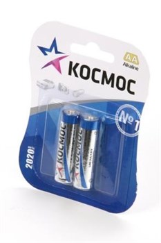 Батарейки КОСМОС LR6 АА BL2 (блистер 2 шт) 4607136512702 - фото 20013