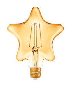 Лампа Vintage 1906 LED CL STAR     FIL GOLD 40  4,5W/824 E27 165x125мм - звезда OSRAM 4058075092075 - фото 21168