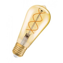 Лампа Vintage 1906 LED CL Edison  FIL-спираль GOLD 25  non-dim  5W/820 E27 140x64мм - капля OSRAM 4058075092112 - фото 21177