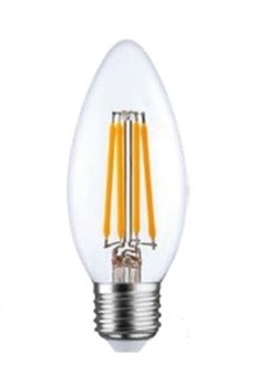 Лампочка филаментная светодиодная OSRAM LED Star, 600лм, 5Вт, 4000К (нейтральный белый свет), Цоколь E27, свеча 4058075212428 - фото 21514