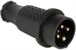 Вилка прямая каучуковая 380В, 3P+PE, 32A, IP44 EKF PROxima RPS-021-32-380-44 - фото 21724