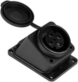 Розетка настенная с защитной крышкой каучуковая наклонная 380В 3P+PE 32A IP44 EKF PROxima RPS-023-32-380-44 - фото 21728