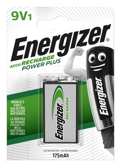 Аккумуляторная батарейка Крона ENERGIZER Power Plus NH22 / 9V 175mAh BL1 - (блистер 1шт) 7638900138771 - фото 22108