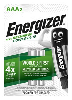 Аккумулятор ENERGIZER Accu Recharge Power Plus NH12/AAA 700mAh BL2 (блистер 2шт) 7638900416992-1 - фото 22114