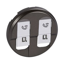 Лицевая панель - Программа Celiane - розетки RJ 45 Кат. № 2х0 673 44/45 - графит 067952 - фото 22117