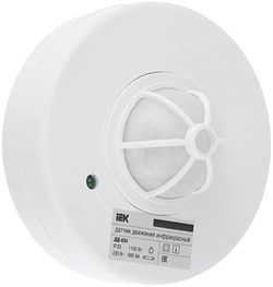 Датчик движения ИК потолочный 1100w 360 гр. 6м IP33 белый (ДД 024 бел.) 774216-1 - фото 22125