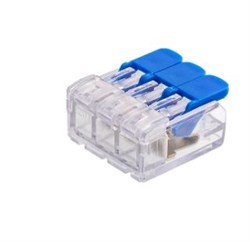 SL 221-413 (CM-221-3P 100шт в уп.) 3х0,08-4/2,5 мм2, аналог WAGO - клемма универсальная строительно-монтажная 2000000800783 - фото 22352