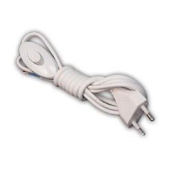 Вык-ль для бра  с проводом белый 10026 10026 - фото 23005