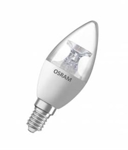 Лампочка светодиодная Е14 OSRAM LED Star B, 470лм, 5Вт, 2700К, теплый белый свет, E14, свеча 4058075318120 - фото 23033