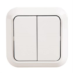 Выключатель 2 кл накладной Siva Ustu 45103 - фото 23117