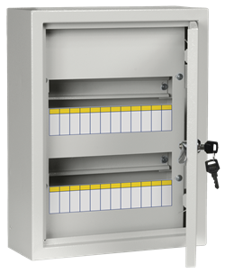 Корпус металлический ЩРн-24з-1 36 УХЛ3 IP31, 395х310х120  IEK MKM14-N-24-31-Z - фото 23299