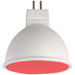 Ecola MR16   LED color  7,0W  220V GU5.3 Red Красный матовое стекло (композит) 47x50 M2TR70ELC - фото 23438