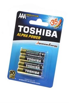 Батарейки TOSHIBA ALPHA POWER LR03GCH BP-4 SS ААА BL4 (блистер 4шт) 16702Б - фото 23464