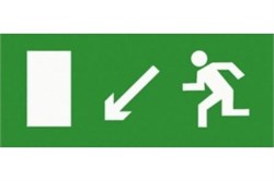 Эвакуационный знак ЭП06 Направо вниз 140x280 мм ЭП06 140280 - фото 23562