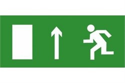 Эвакуационный знак ЭП11 Направление прямо (левосторонний) 140x280 мм ЭП11 140280 - фото 23564