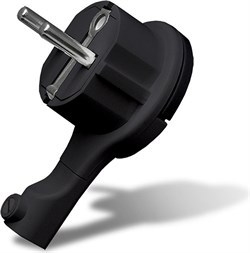 Вилка-невидимка с заземлением черная 16А 250В UNIVersal 5565419 - фото 23826