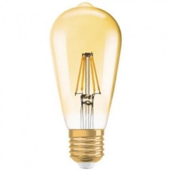Лампа Vintage 1906 LED CL Edison  DIM  FIL GOLD 55  7,5W/825 E27 140x64мм - капля OSRAM 4052899972360 - фото 23844