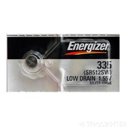 Батарейки серебряно-цинковые ENERGIZER Silver Oxide SR335 BL1 (блистер 1шт) 7638900059304 - фото 23947