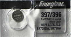 Батарейки для часов ENERGIZER Silver Oxide SR 397 / 396 / SR 59 / 726 BL1 - (блистер 1шт) 7638900252972 - фото 23950