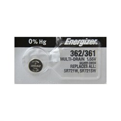 Батарейки серебряно-цинковые ENERGIZER Silver Oxide SR362/361 BL1 - (блистер 1шт) 7638900252996 - фото 23955