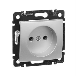 VALENA Розетка в рамку 16А алюминий 770116 - фото 24722