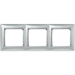 Рамка 3п гор Алюминий Valena 770153 - фото 24724