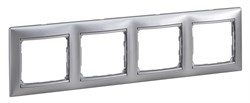 Рамка 4п гор Алюминий Valena 770154 - фото 24725