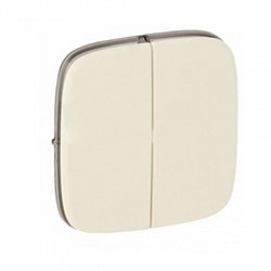 Лицевая панель выключателя 2кл слон. кость VALENA ALLURE 755026 - фото 24728