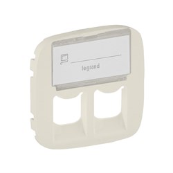 Лицевая панель для двойных RJ11/RJ45 слон. кость VALENA ALLURE 755426 - фото 24729