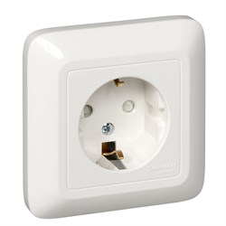 Розетка евро 1 ОП ''Прима''с монт.плитой 16А RA16-003-1M-B - фото 25345