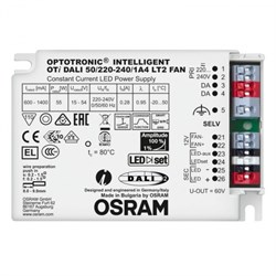 Драйвер OTi DALI 50/1A4 LT2 FAN/ 600-1400мА  15-54V   110x75x25   DALI/LEDset  OSRAM -   4052899488182 - фото 25531