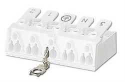 Клемма пятиполюсная с ламелью для заземления, маркировка 3-N-EZ-1-2 46.415.1114.50 - фото 25687