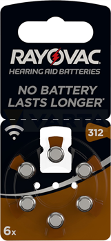 Батарейки для слуховых аппаратов RAYOVAC ACOUSTIC Type 312 (блистер 6шт) 5000252003205 - фото 26314