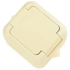 Розетка  с крышкой (з) накладная крем Мakel Nemli Yer 18204 - фото 26328