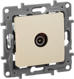 Розетка телевизионная TV оконечная слоновая кость Etika 672365 - фото 26425