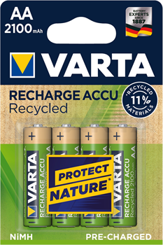 Аккумуляторы ПРЕДЗАРЯЖЕННЫЕ  VARTA RECYCLED ACCU AA 2100mAh (блистер 4шт) 4008496931583 - фото 26750